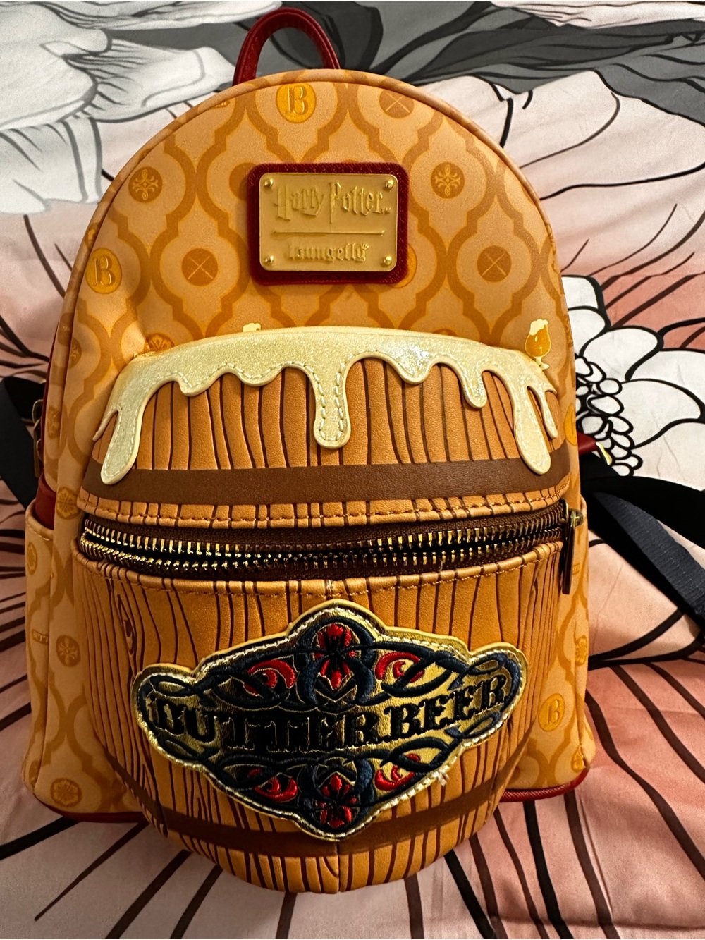 Loungefly Harry Potter Butterbeer Mini Backpack - Yellow, Brown, Gold